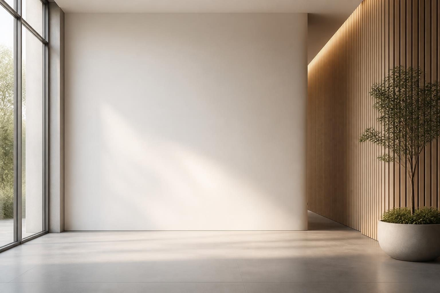 Modern digital environment with open space for overlaid text.